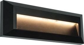 ENDON 61214 SEVERUS Modern Kültéri Fali Lámpa Fekete, Átlátszó LED IP44