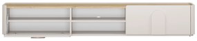 Amilio RTV szekrény 220 cm - kasmír / olajozott tölgy / kasmír fogantyú