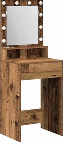 vidaXL Öltözködőasztal polcokkal Öreg fa 50 x 41 x 135 cm Faanyag