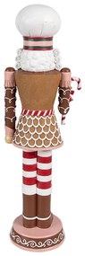Karácsonyi diótörő figura mézeskalács ruhában cukorkával 46 cm