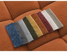 Terrakotta színű zsenília kinyitható-tárolóhelyes sarokkanapé (jobb oldali-heverő résszel) Everest – Bobochic Paris