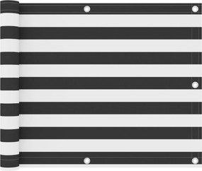 vidaXL antracitszürke-fehér oxford-szövet erkélyparaván 75 x 600 cm