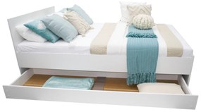 6D ágy + ágyrács, 120x200, fehér