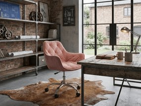 Irodai szék Q-190 VELVET, óarany rózsaszínű