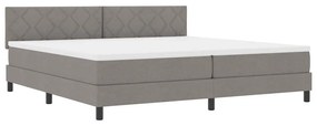 Boxspring ágy matraccal matracmal Tópszínű 200 x 200 cm szövet