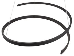 Fekete LED függőlámpa hangvezérléssel-mobil alkalmazás vezérléssel, fém búrával ø 75 cm Cinardi – CINQUE