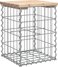 vidaXL tömör fenyőfa gabion kerti pad 33x31x42 cm