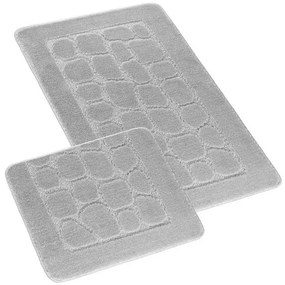 Bellatex Bany fürdőszobaszőnyeg kivágás nélkülCsempe világosszürke, 60 x 100 cm, 60 x 50 cm