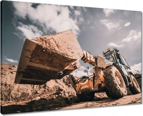 Vászonkép 70x50 kotrógép rakodógép építés