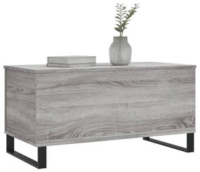 Szürke sonoma színű szerelt fa dohányzóasztal 90x44,5x45 cm