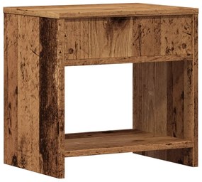 antik fa színű szerelt fa éjjeliszekrény 40 x 30 x 40 cm