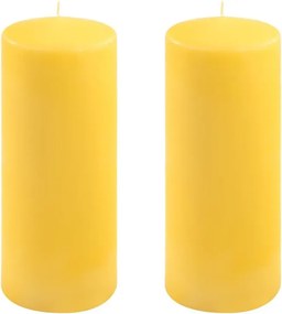 Gyertyakészlet 25 cm Ø 10 cm  2 db sárga