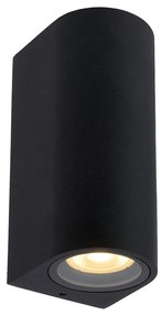 Lucide 69801/02/30 - Kültéri fali lámpa ZARO 2xGU10/35W/230V IP44 fekete