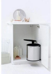 Fényes ezüstszínű acél beépíthető szemetes 15 l – Brabantia