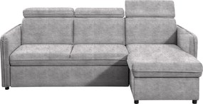 Kinyitható ülőgarnitúra, világosszürke, ALECHANDRO B ROH