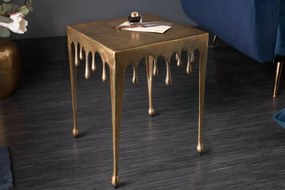 LIQUID design fém lerakóasztal - 34cm - arany