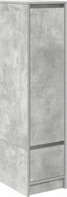 vidaXL betonszürke szerelt fa magasszekrény 29,5x34x119,5 cm