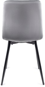 Krzesło IBIS Szare Welurowe