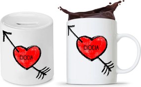 Néni Szett Ajándék Bögre Persely fényképes nyomtatással