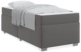 Ágykeret Szürke 90 x 200 cm Műbőr