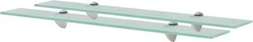 vidaXL 2 db lebegő üvegpolc 70 x 20 cm 8 mm