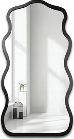 Blobs Nexus fali tükör fekete Mdf keretben 90x169 hullámos