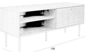 Barna TV-állvány diófa dekorral 120x50x40 cm Stripes – White Label