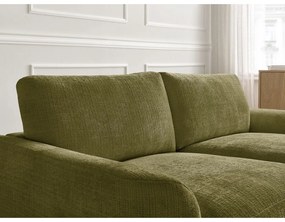 Khaki zsenília sarokkanapé (jobb oldali-heverő résszel) Leonore – Bobochic Paris