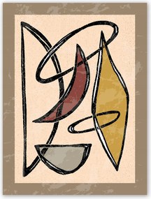 Boho absztrakt bézs Poszter 100x70cm kép #T13