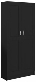 fekete szerelt fa könyvszekrény 82,5 x 30,5 x 185,5 cm