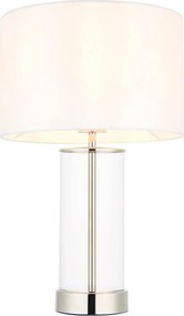 Endon glamour modern asztali lámpa lessina fehér nikkel átlátszó end102674