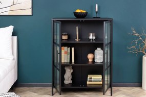 Design vitrin Damaris 102 cm fekete