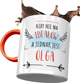 Narancssárga Bögre Olga Barátnő Feleség Ajándék Nyomtatott Fotóval