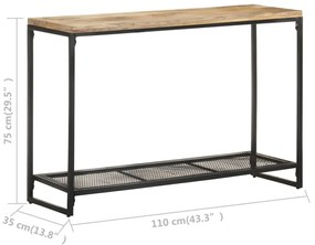 tömör mangófa tálalóasztal 110 x 35 x 75 cm