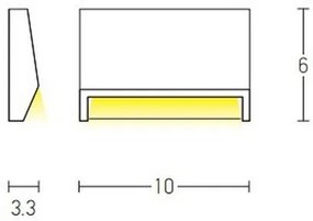 Zambelis E181 - LED Kültéri lépcsőmegvilágító LED/1,5W/230V IP54 antracit