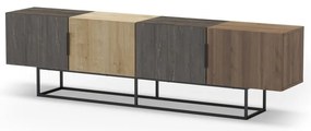 Natúr színű TV-állvány tölgyfa dekorral 200x55 cm Titan – Marckeric