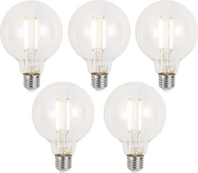 5 darabos intelligens E27 dimmelhető LED izzókészlet G95 átlátszó 7W 806 lm 2700-6500K Zigbee