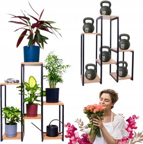 Univerzális álló virágágyás Fém Virágtartó Állvány 6 szintes 79 cm