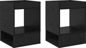 vidaXL Végasztal 2 pcs Fekete tölgy 40 x 40 x 56 cm Faanyag