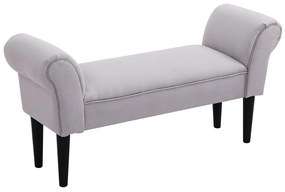 Ülőpad hálószobába, előszobába, kárpitozott pad, szürke, 102 x 31 x 51cm