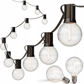 LED dimmelhető kültéri fényfüzér 25xE12/1W/24/230V 17,5 m IP65 fekete + távirányító