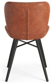 MAZZONI EXPORT ALTEA Műbőr Retro Brandy/ fekete lábak - MODERN SZÉK NAPPALIBA/ÉTKEZŐBE/KONYHÁBA/IRODÁBA