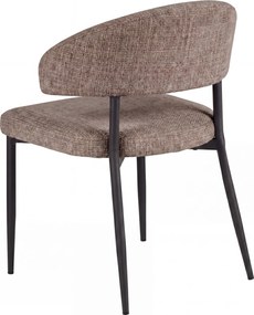 MAZZONI EXPORT IRIS Tompa Barna (Juto 24 szövet) / fekete lábak - MODERN KÁRPITOZOTT SZÉK BOHO STÍLUSÚ NAPPALIBA/ÉTKEZŐBE