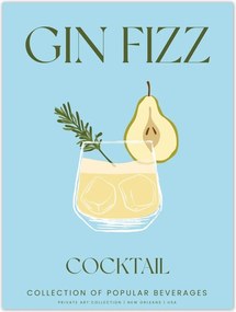 Poszterek 30x40 Drink Gin Fizz Alkoholos koktél