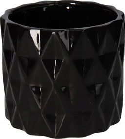 Virágtartó Kerámia Fedél Modern Fekete