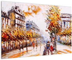 Kép - Utca Párizsban (90x60 cm)