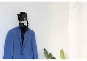 Fekete fém fali fogas polccal Hang in There – UMAGE