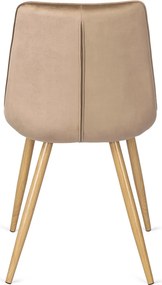 Szék bézs színben, bársony kárpittal RODRI