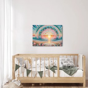 Kép – Naplemente mozaik (70x50 cm)