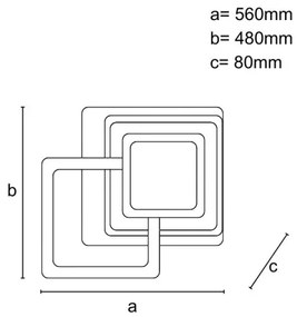 LED Fényerőszabályozható mennyezeti lámpatest LED/105W/230V 3000-6500K + távirányító